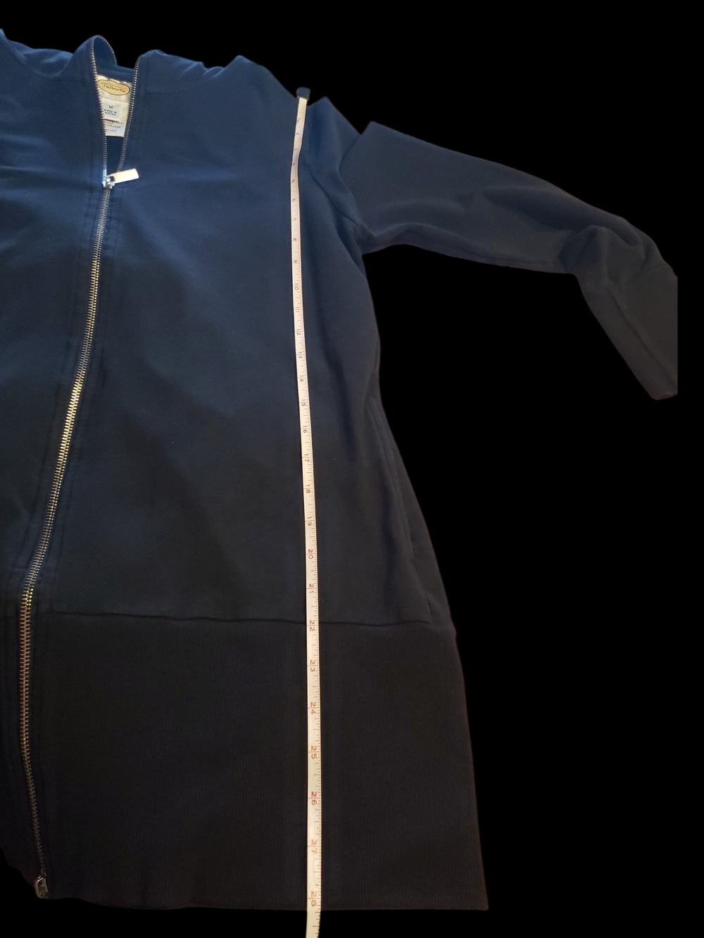 Talbots Black Zip-Up Jacket with Metal Teeth